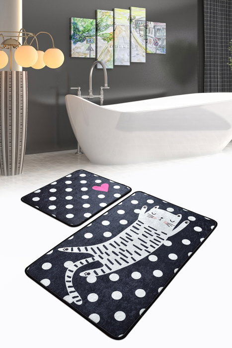 Mijölnir Juego de alfombras de baño Spotted Cat Multicolor Mijölnir Juego de alfombras de baño Spotted Cat Multicolor